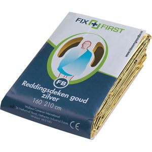 FixFirst  - Noodpakket - Reddingsdeken - Warmtedeken - goud/zilver 160x210