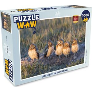 Puzzel Vijf uilen in Wyoming - Legpuzzel - Puzzel 1000 stukjes volwassenen