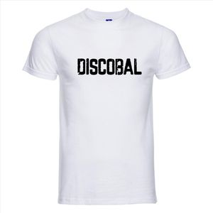 T-shirt Discobal | Festival | Wit | Maat XXL