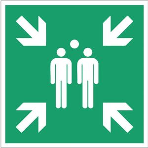 Verzamelplaats bord – E007 - Dibond - 15 x 15 cm