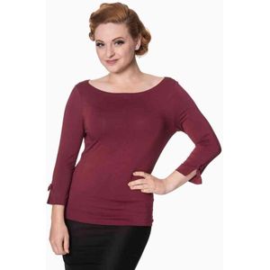 Dancing Days - MODERN LOVE Longsleeve top - S - Bordeaux rood