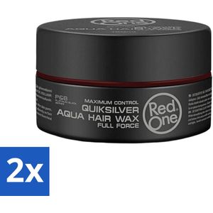 Red One - Haarwax - Quicksilver - Aqua Hair Wax - Voor Sterke Hold & Glans - 150 ml - Voordeelverpakking - 2 stuks