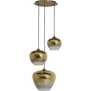 Light & Living Hanglamp Mayson - Glas Goud - Ø40cm - 3L - Modern - Hanglampen Eetkamer, Slaapkamer, Woonkamer
