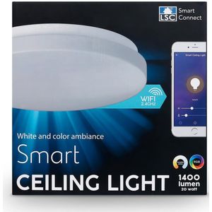 LSC Smart Connect Plafondlamp - Smart Connect Plafondlamp - Plafondlamp - Lamp Binnen - Lamp - Plafonniere - Lamp Kinderkamer - Kleuren Lamp - Kleur