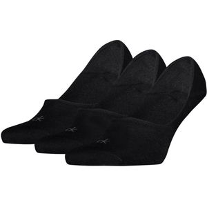 Calvin Klein - Footies Heren - Mid Cut - 3 paar CK Sokken - Zwart - Maat 39/42