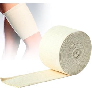 Elastische Buisvormige Steunverband voor Knie, Arm, Been en Pols - Maat F, Katoenen Ondersteunende Rol (9,9 cm x 13,9 cm)