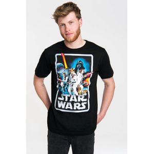 Vintage Star Wars T-shirt heren - filmposter stijl - Maar L