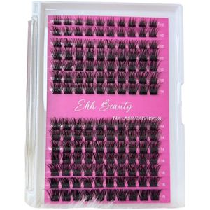 EHH BEAUTY - Diy lashes Glam - Extensions - Stukjes wimpers - 196 stuks - Wimper set