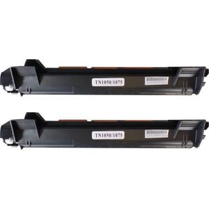 KATRIZ® Huismerk Toner 2x TN1050/TN1075 – Zwart – Compatible met Brother DCP-1610W, HL-1210W, MFC-1910W e.a. – Hoge Capaciteit – Alternatief voor originele cartridges