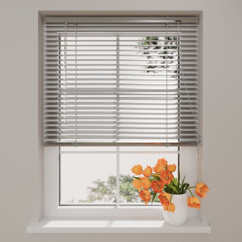 Aluminium Jaloezie Easy - Silver - 25 mm - 70 x 130 - Vochtbestendig