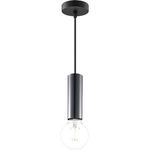 Home Sweet Home - Klassieke Hanglamp Saga - hanglamp gemaakt van Metaal - Zwart - 10/10/120cm - Pendellamp geschikt voor woonkamer, slaapkamer en keuken- geschikt voor E27 LED lichtbron