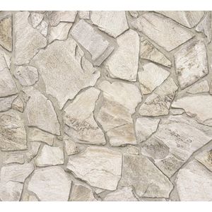 A.S. Création - Vliesbehang - Natuursteen - Mat - Licht Gestructureerd - 10,05 m x 0,53 m - 5,33 m²