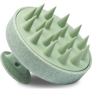 QuickFixed Scalp Massager - Scalp Brush - Scalp Massage - Head Massager - Hoofdhuid Massage - Scalp Massage Brush - Siliconen Haarborstel - Shampoo Borstel - Groen