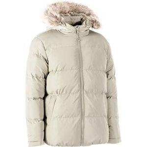 SoulCal - Gewatteerde Winterjas met Afneembare Bontkraag - Heren - Sage - S