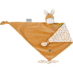 Nattou ezel Leo - Knuffeldoekje Doudou - 63 cm - Donker warm beige