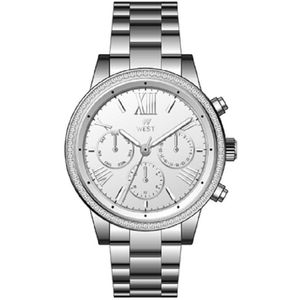 West Watches Model Florence Dames horloge - 36 mm - Zilverkleurig