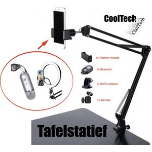 Smartphone arm voor Tafelmontage - Microfoon Arm | Microfoon Statief | Microfoon Standaard | Boom Arm | telefoon Arm | Telefoon Stand | Standhouder | Tafelstatief | Tafel Tripod | Telefoon Stand | GoPro | GoPro Houder | Mic Stand | Podcast