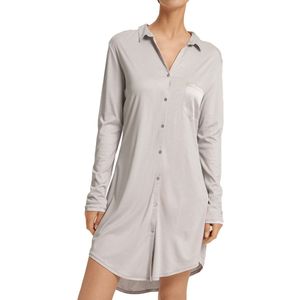 Hanro - Grand Central - Slaapshirt - Grijs - Korte Lengte - Lange Mouw