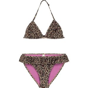 Shiwi Girls mini ruffle triangle bikini leopard - multi colour - 164