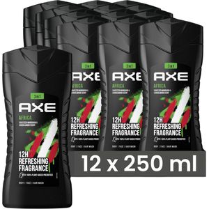 Axe Showergel Afrika 250ML - 12 Stuks - Voordeelverpakking