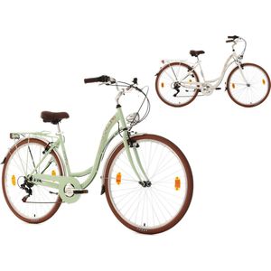 Ks Cycling Fiets Citybike 6 versnellingen damesfiets Eden 28 inch groen - 48 cm