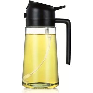 2 in 1 Olijfolie fles - Plastic - Olijfolie sprayer - olie spray - Olie en azijnstel - Olie Diffuser - Oliesprayer - Olijfolie Verstuiver - Azijnspray - bbq gereedschap - oil spray - Olijfolie Fles - 500 ml - oliefles - oliefles met schenktuit