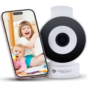 CoolFule Babyfoon met Camera en App – 2K HD, Draaibaar, Nachtzicht & Bewegingsdetectie – Tweeweg Audio