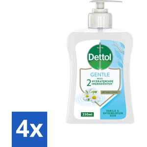 Dettol - Handzeep - Gentle - Kamille & Katoenbloesem - 250 ml - Voordeelverpakking - 4 stuks