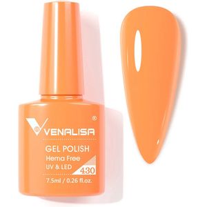 Venalisa UV Gellak Oranje - 7.5 ml - Pastel Oranje Gellak - Gellac Oranje - Pastel Gellak - Gellak Kleuren - Venalisa Gellak - Gellak Nagellak