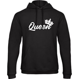 King / Queen Hoodie Royal (Queen - Maat L) | Koppel Cadeau | Valentijn Cadeautje voor hem & haar