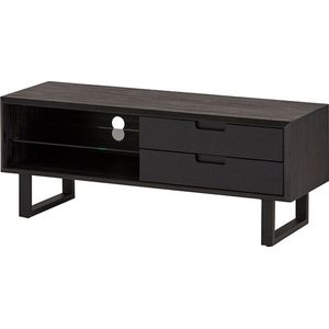 TV-meubel Manuel 130 cm Acacia - zwart | Meubelplaats