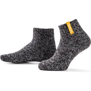 SOXS® Wollen sokken | SOX3716 | Donkergrijs | Enkelhoogte | Maat 37-41 | Golden earth label