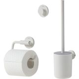 Tiger Urban Toiletaccessoireset - Toiletborstel met houder - Toiletrolhouder zonder klep - Handdoekhaak – Wit