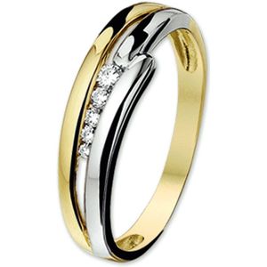 The Jewelry Collection Ring Diamant 0.096ct H Si - Bicolor Goud