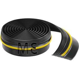 Garagedeur drempelafdichting rubber voor universele garagedeur - afdichtstrip zwart 5 meter - tochtstopper voor garage
