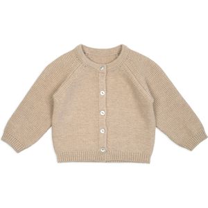 Lodger - Baby vest – Zacht merinowol & katoen – Beige – Maat 56 – Sluit goed aan bij de hals