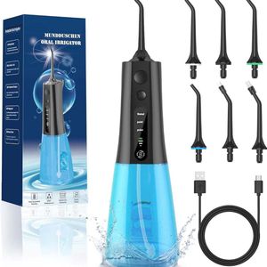 Equivera Waterflosser - Monddouche - Elektrisch Flosapperaat - Water Flosser - Waterflosser Draadloos - Water Flosser Draadloos - Draadloos en Oplaadbaar - Must have voor uw hygiëne!