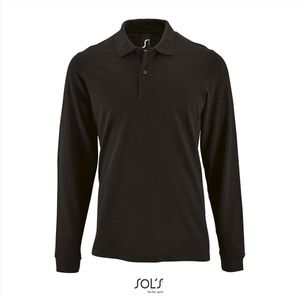SOL'S Men´s Long-Sleeve Piqué Polo Shirt Perfect L02087 - Black - L
