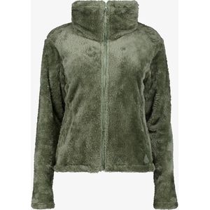 Mountain Peak fluffy dames fleece vest groen - Maat M - Winddicht en waterafstotend - Ademend materiaal