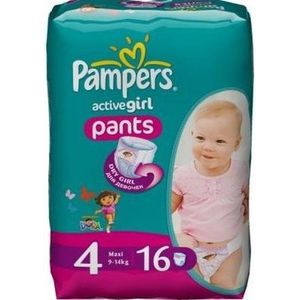 Pampers Active Girl Pants Dora - Maat 4 - 16 broekjes