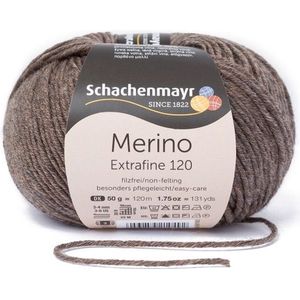 Schachenmayr Merino extrafine 120 114 Donkerbruin