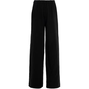Knit Factory Nova Dames Pantalon - Dames broek - Pantalon met steekzakken - Lange broek - Superzacht door 100% modal viscose - Elastisch - Wijde broek - Zwart - 36/38