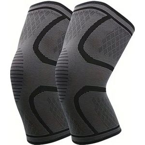 2x Compressie Knie Brace I Kniesteun I Kniebeschermer I Kniebandage I Elastisch Bandage I Knee Support I Maat L
