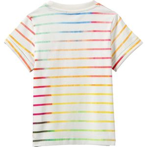 Tuk s.sl. T-shirt 02 Panel painted stripe with artwork Oilily patch White: 92/2yr