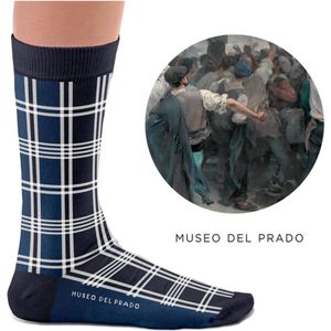 Heel Tread herensokken ruit blauw