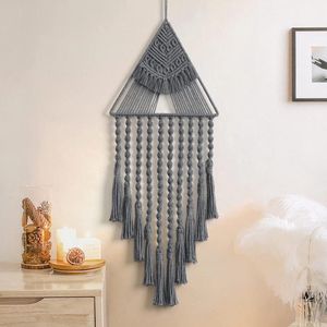 Allecto Premium - Macramé wandtapijt dromenvanger met kwastjes - Boho huisdecoratie - Slaapkamer en appartement decoratie - 70 cm - Ornaments & geschenken