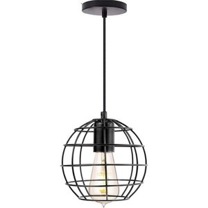 Homestyle Pro Mk010-B Industriële Hanglamp 19X15 Cm Zwart/Metaal