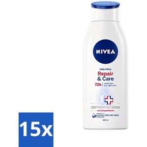 15 x Nivea - Repair & Care Body Lotion - Voor Zeer Droge Huid - 400 ml - Huidverzorging - Zachte Huid