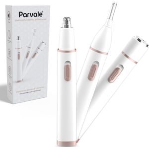 Parvale® Neustrimmer Vrouwen 3 in 1 - Epileerapparaat Dames - Epilator - Wenkbrauw Trimmer - Gezichtsontharing - Ook Geschikt voor Neushaar en Oorhaar - Oplaadbaar