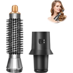 Ronde Volumeborstel en Adapter voor Dyson Supersonic HD01 HD02 HD03 HD04 HD07 HD08 HD15 - Föhnopzetstuk voor Dyson Airwrap HS01 HS05